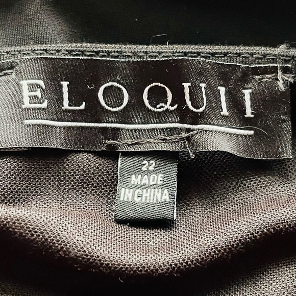 ELOQUII Wrap Front Ling Sleeve Bodysuit - Picture 4 of 5